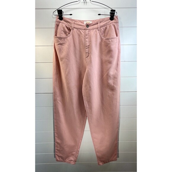Vintage Talbots Linen/Cotton Blend Pink Pants Trousers Sz 12 Y2K Office Siren - Picture 1 of 10